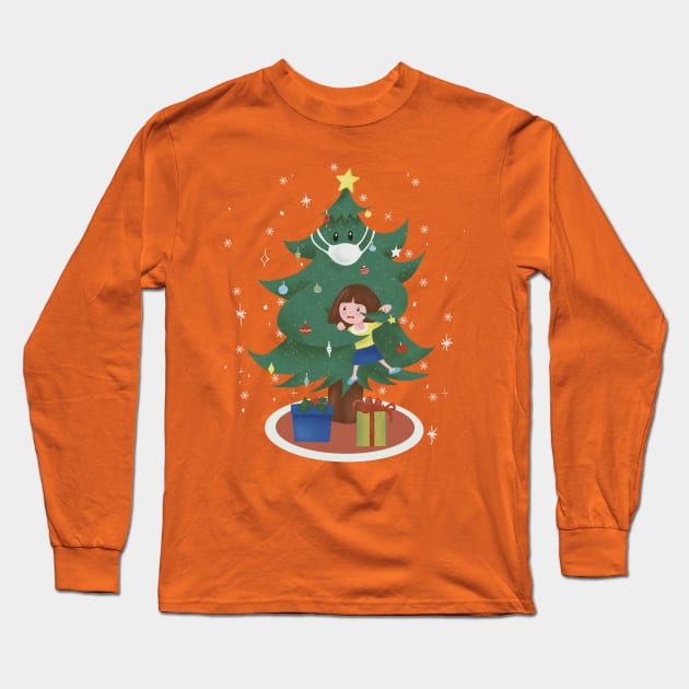 Funny Christmas tree special COVID Long Sleeve T-Shirt by Mimie20